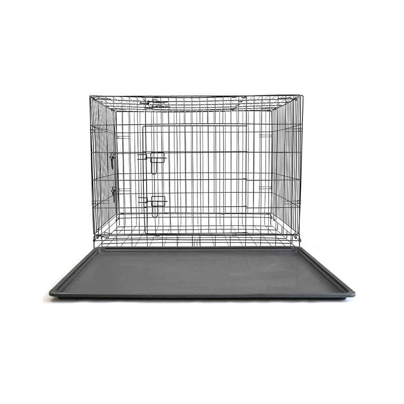 DH016-4 Caixa de cachorro com gaiola de metal para animais de estimação com 2 portas