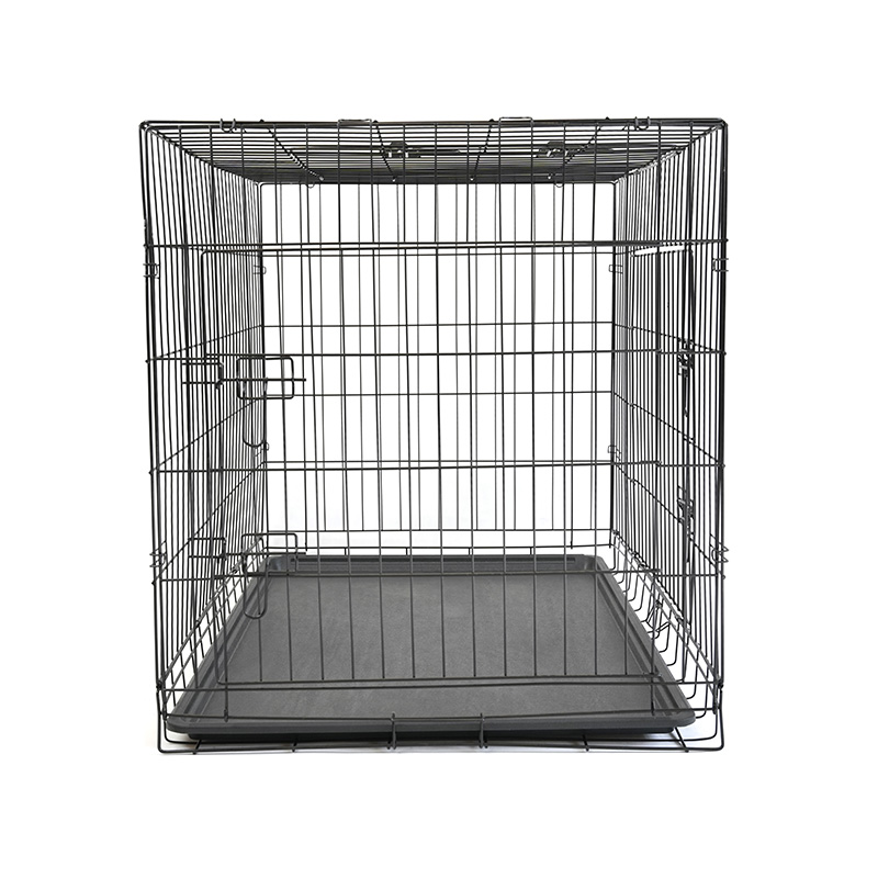 DH016-4 Caixa de cachorro com gaiola de metal para animais de estimação com 2 portas