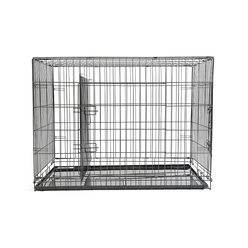 DH016-4 Caixa de cachorro com gaiola de metal para animais de estimação com 2 portas