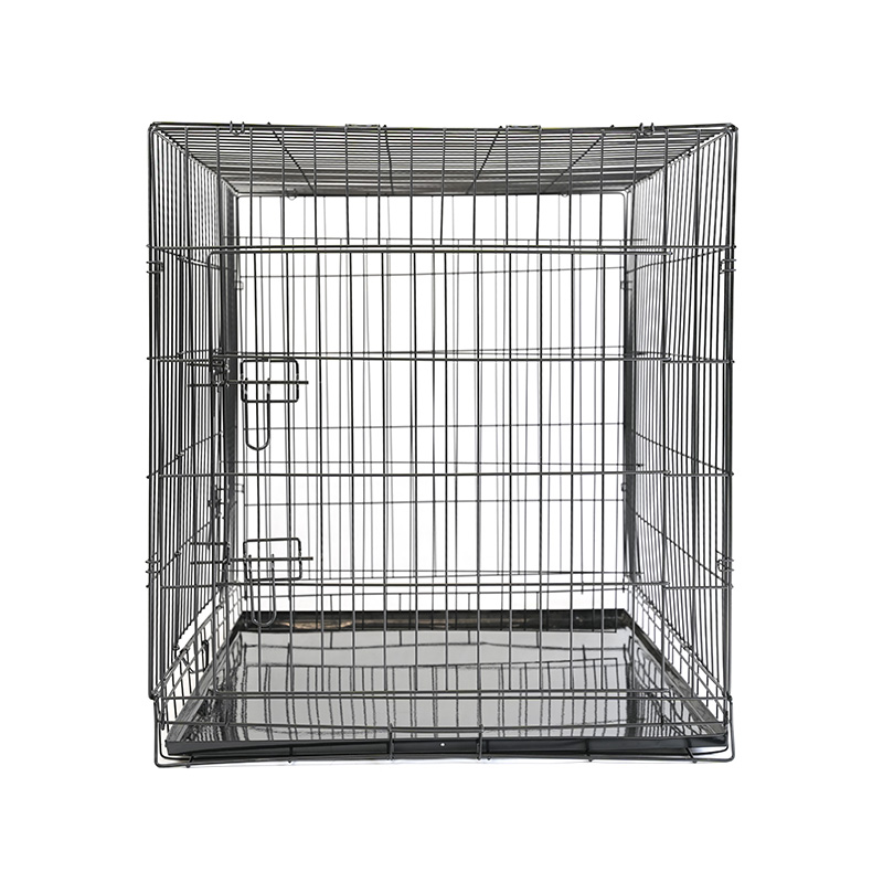 DH016-4 Caixa de cachorro com gaiola de metal para animais de estimação com 2 portas