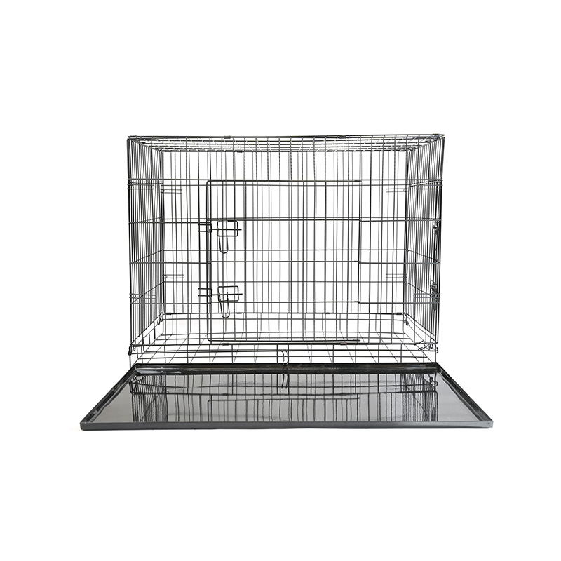 DH016-4 Caixa de cachorro com gaiola de metal para animais de estimação com 2 portas