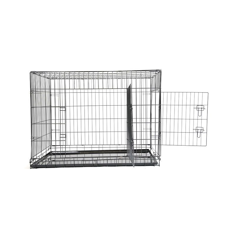 DH016-4 Caixa de cachorro com gaiola de metal para animais de estimação com 2 portas