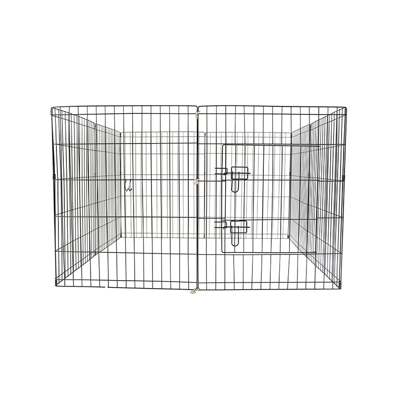 DH051-2 Caixa dobrável para cercadinho de metal para animais de estimação com 8 painéis